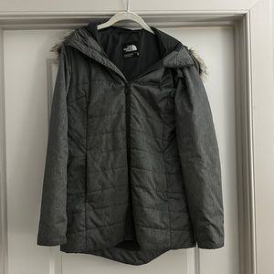 Gray North Face Shell Coat